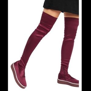 Free people outer limit stretch thigh high boots